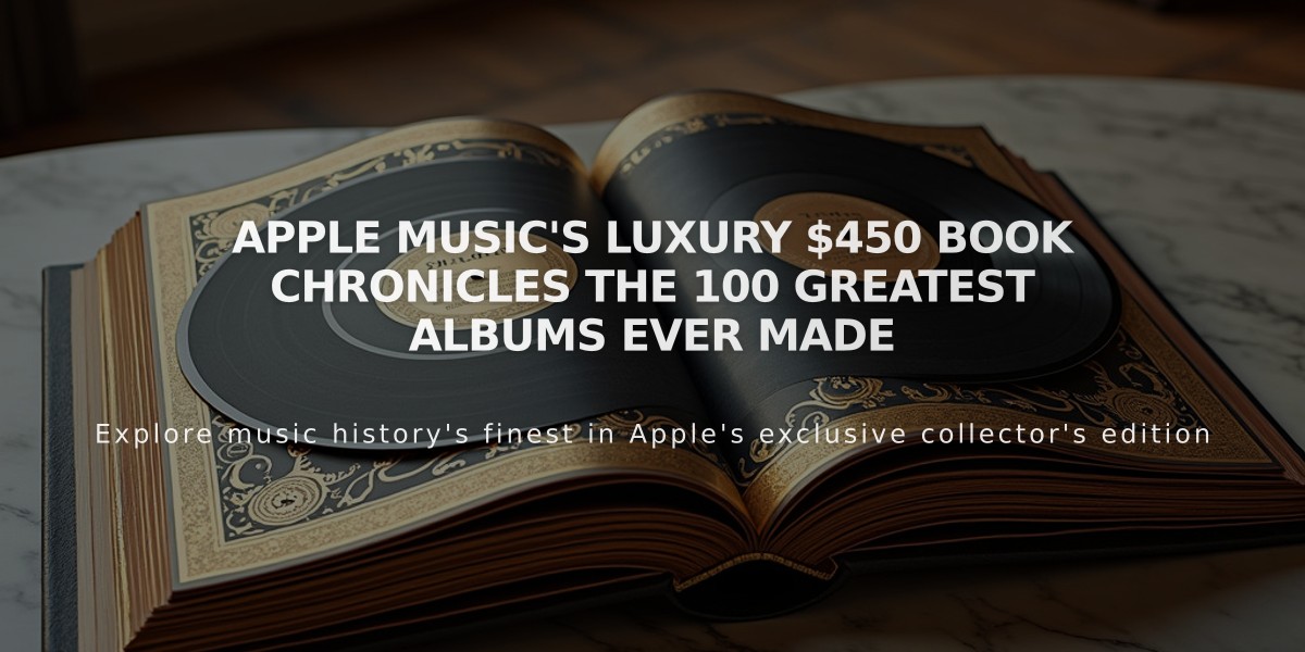 Apple Music's Luxury $450 Book Chronicles the 100 Greatest Albums Ever Made