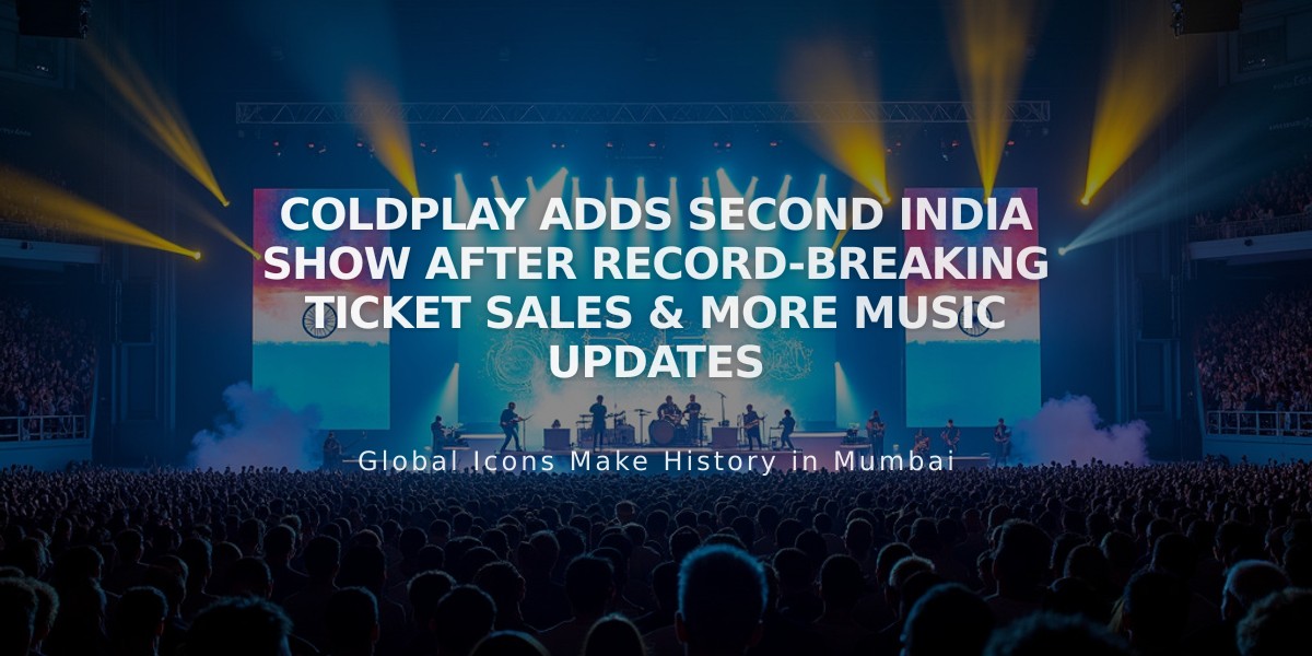 Coldplay Adds Second India Show After Record-Breaking Ticket Sales & More Music Updates