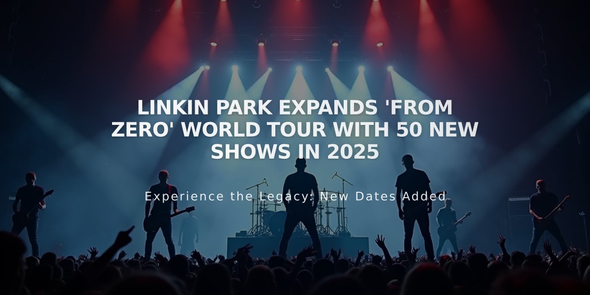 Linkin Park Expands 'From Zero' World Tour with 50 New Shows in 2025