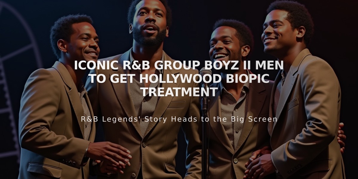 Iconic R&B Group Boyz II Men to Get Hollywood Biopic Treatment