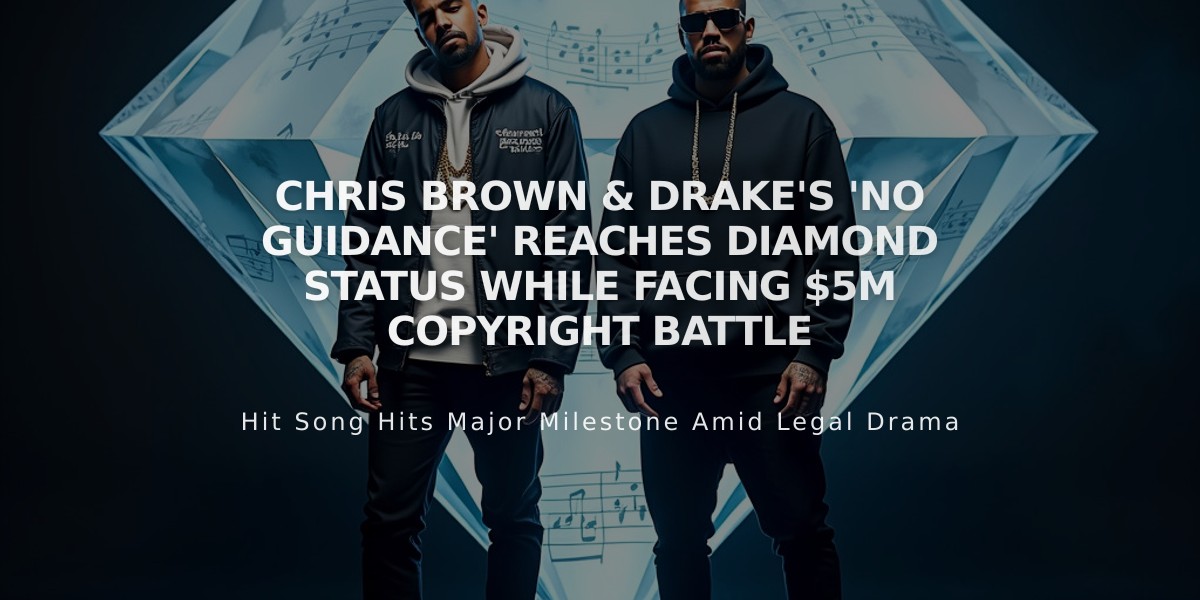 Chris Brown & Drake's 'No Guidance' Reaches Diamond Status While Facing $5M Copyright Battle