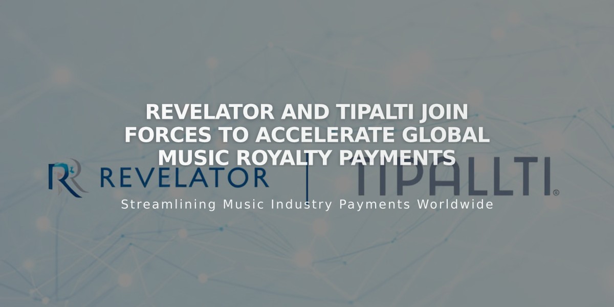 Revelator and Tipalti Join Forces to Accelerate Global Music Royalty Payments