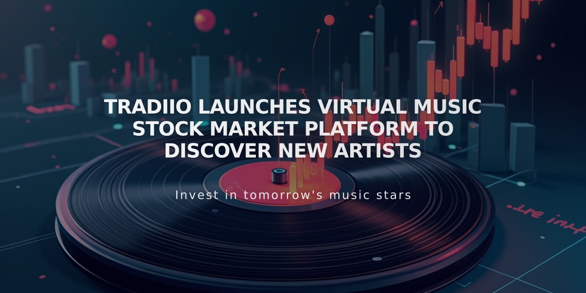 Tradiio Launches Virtual Music Stock Market Platform to Discover New Artists