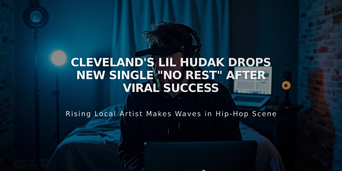 Cleveland's Lil Hudak Drops New Single "No Rest" After Viral Success