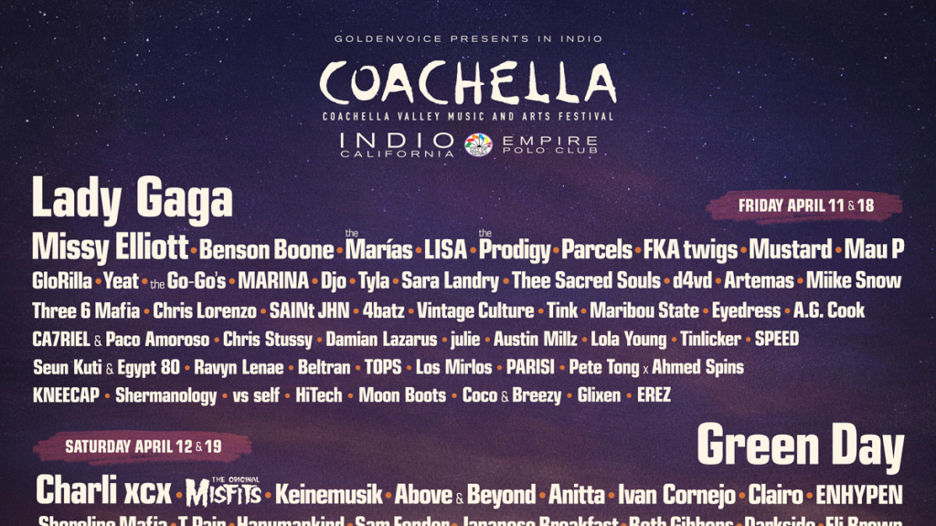 Coachella 2025 festival lineup