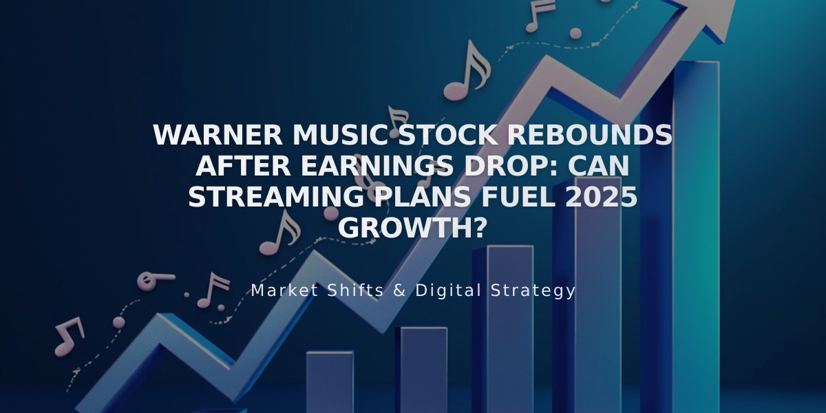 Warner Music Stock Rebounds After Earnings Drop: Can Streaming Plans Fuel 2025 Growth?