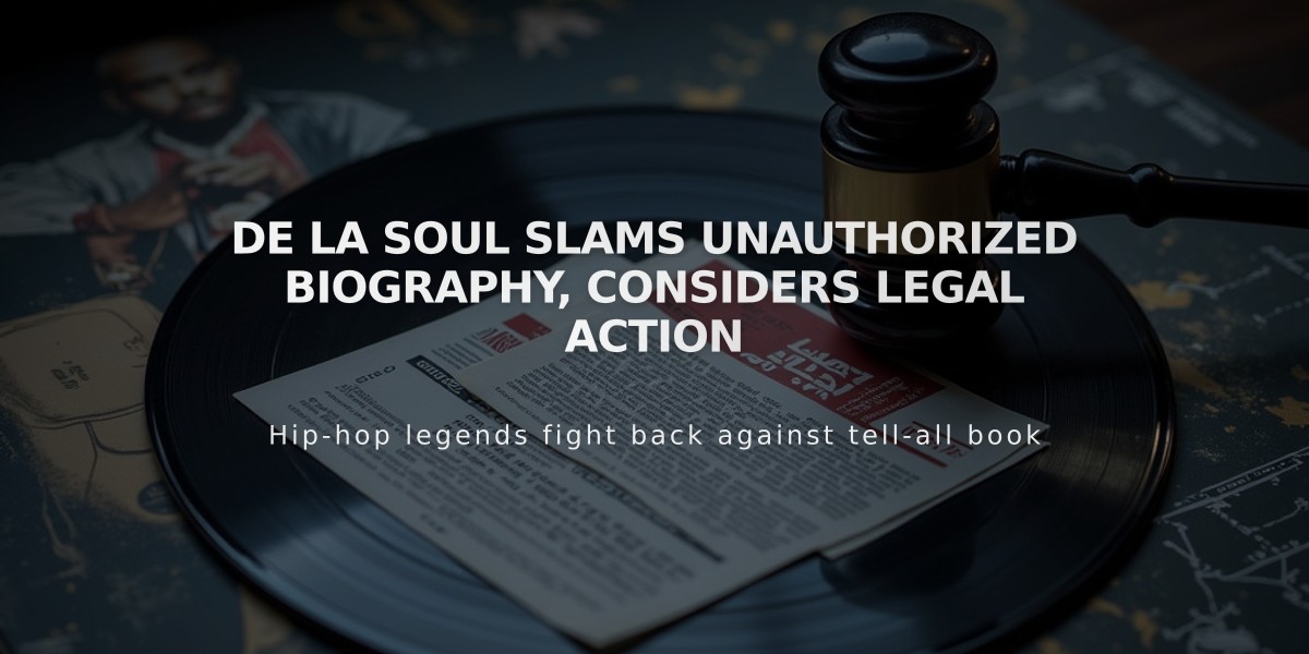 De La Soul Slams Unauthorized Biography, Considers Legal Action