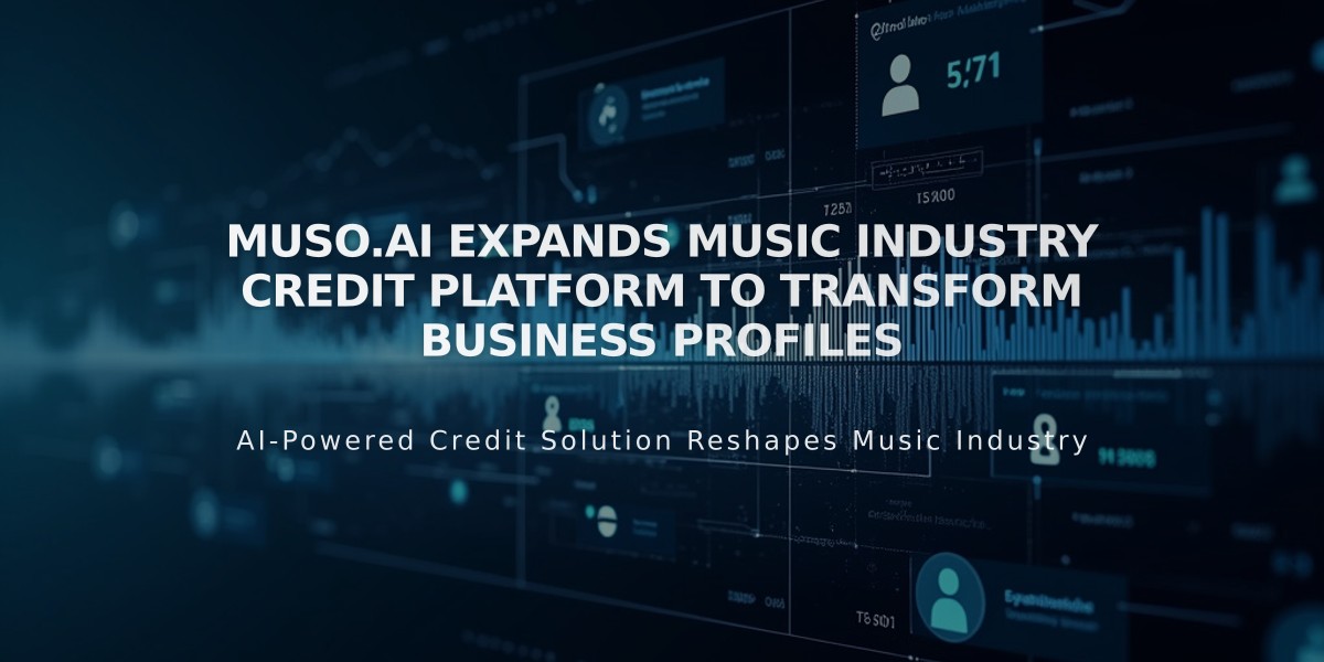 Muso.AI Expands Music Industry Credit Platform to Transform Business Profiles