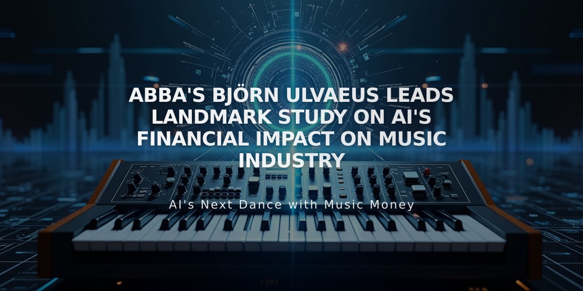 ABBA's Björn Ulvaeus Leads Landmark Study on AI's Financial Impact on Music Industry