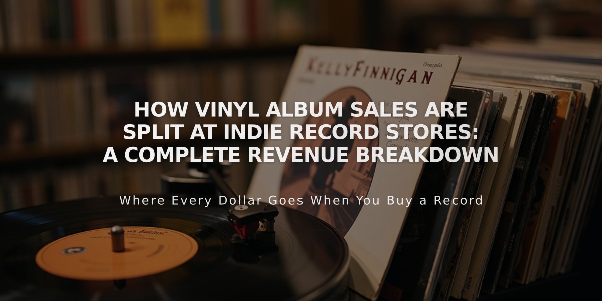 How Vinyl Album Sales Are Split at Indie Record Stores: A Complete Revenue Breakdown