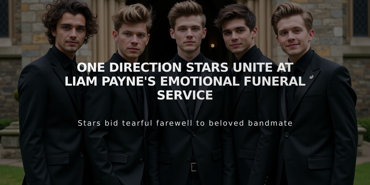 One Direction Stars Unite at Liam Payne's Emotional Funeral Service