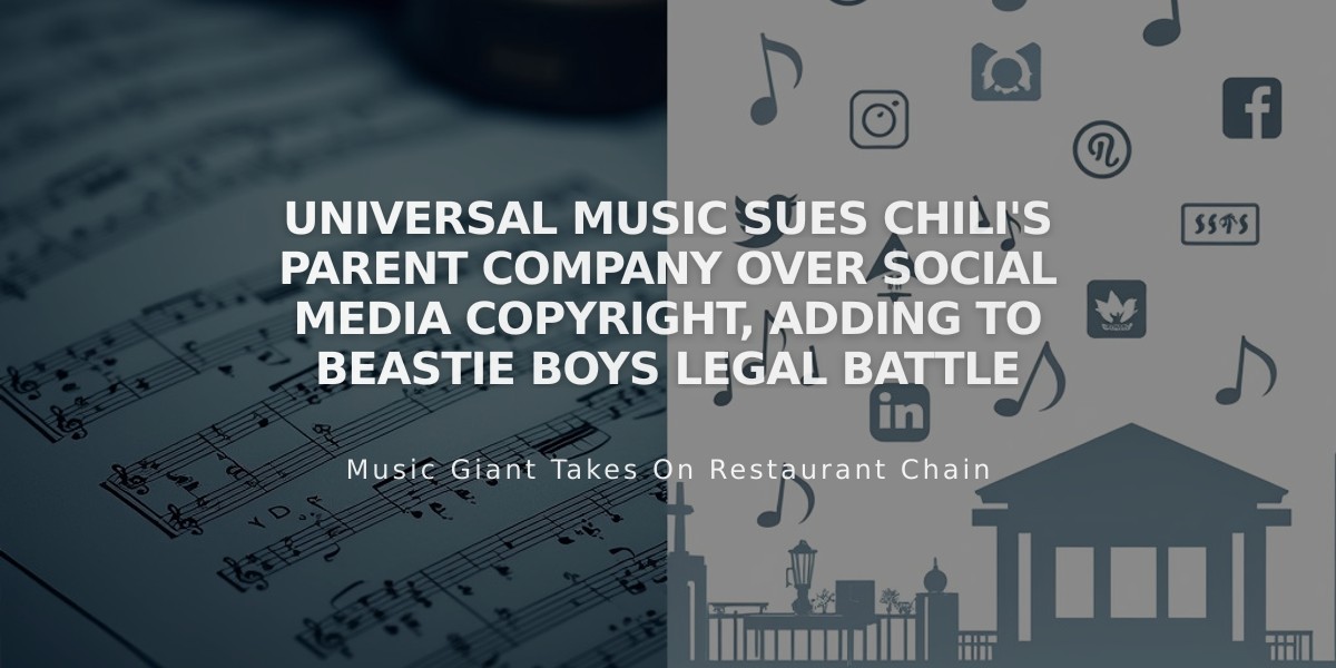 Universal Music Sues Chili's Parent Company Over Social Media Copyright, Adding to Beastie Boys Legal Battle