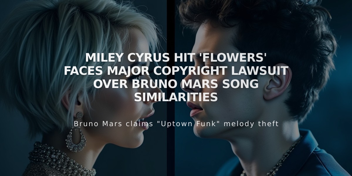 Miley Cyrus Hit 'Flowers' Faces Major Copyright Lawsuit Over Bruno Mars Song Similarities