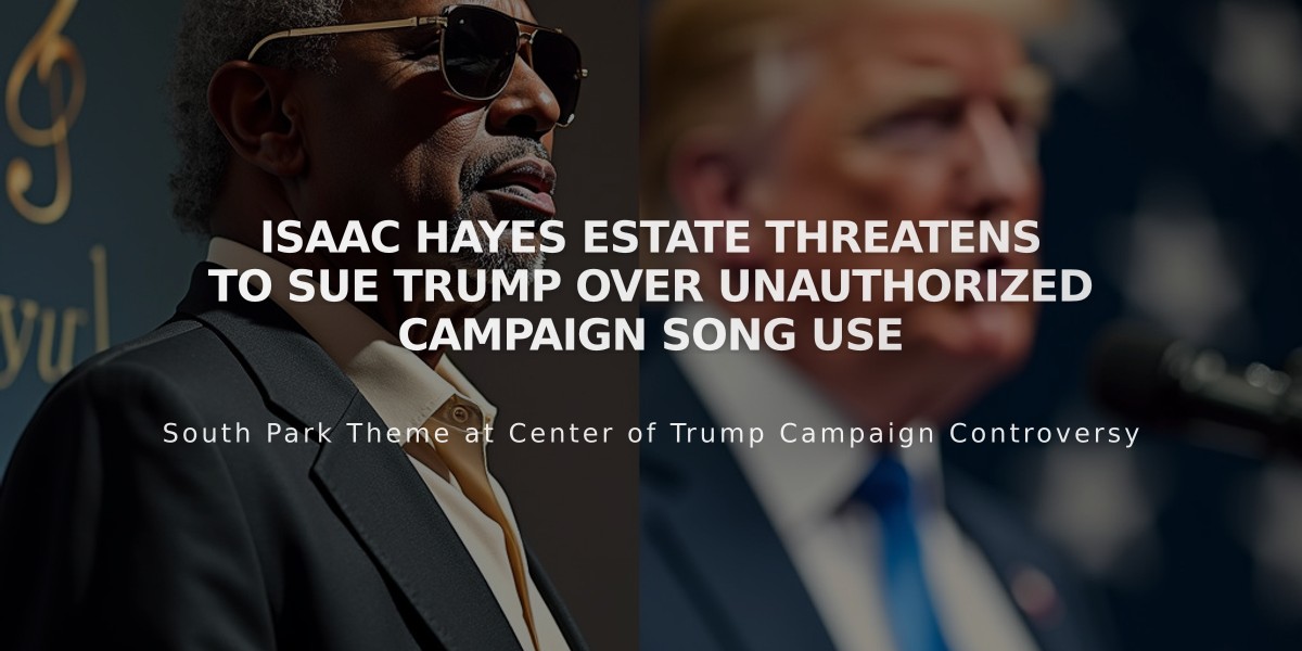 Isaac Hayes Estate Threatens to Sue Trump Over Unauthorized Campaign Song Use