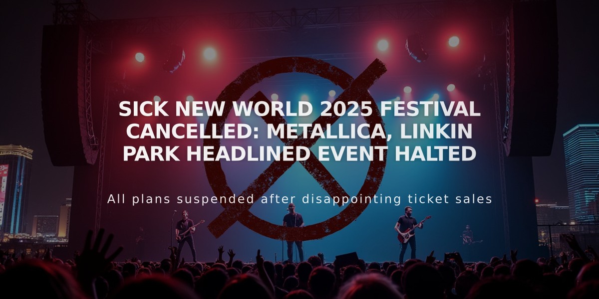 Sick New World 2025 Festival Cancelled: Metallica, Linkin Park Headlined Event Halted