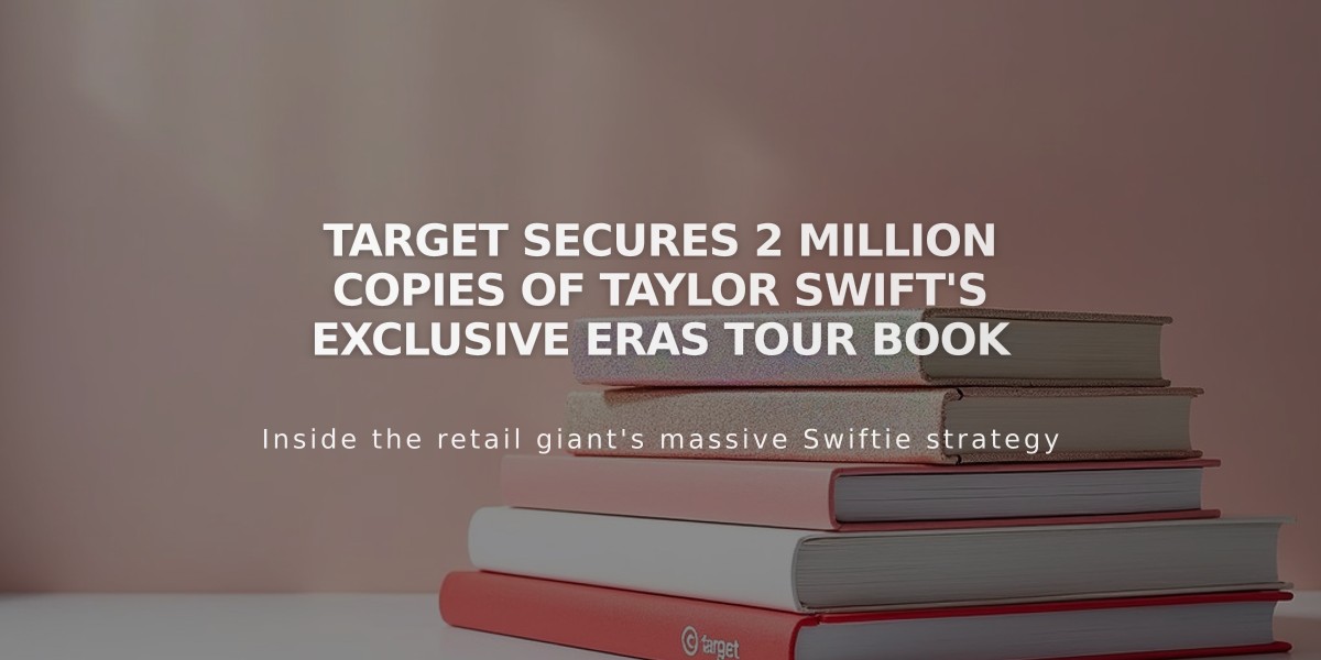 Target Secures 2 Million Copies of Taylor Swift's Exclusive Eras Tour Book