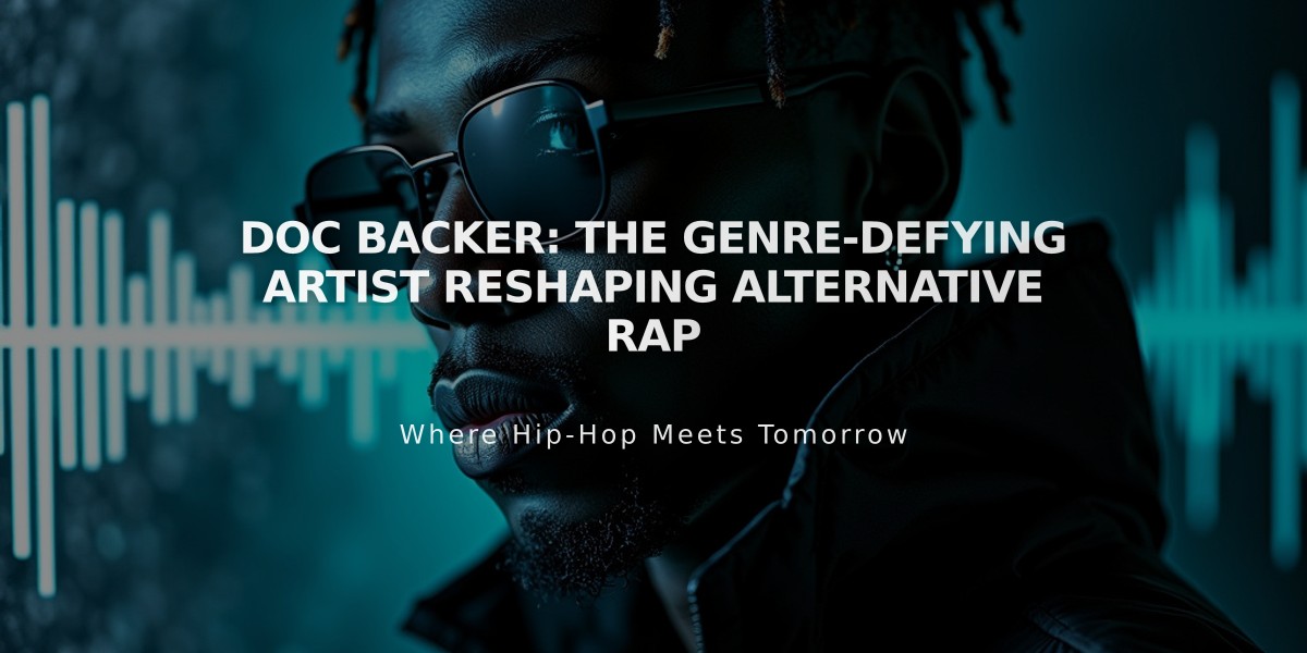 Doc Backer: The Genre-Defying Artist Reshaping Alternative Rap