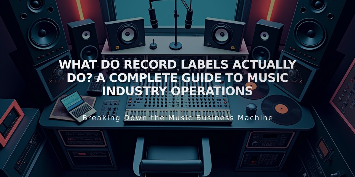 What Do Record Labels Actually Do? A Complete Guide to Music Industry Operations