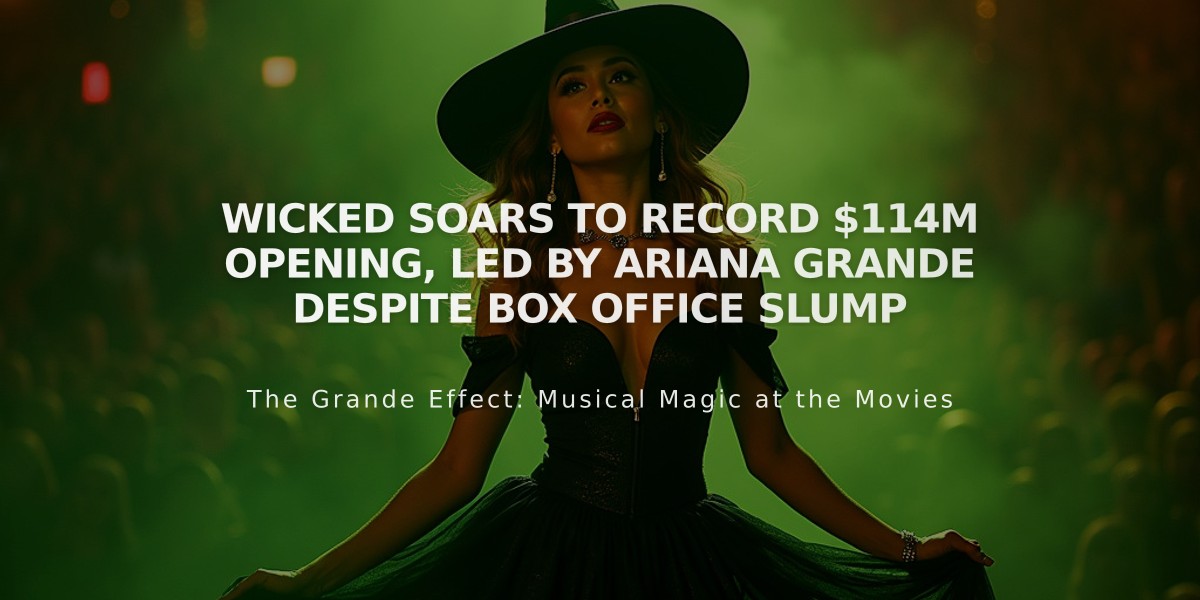 Wicked Soars to Record $114M Opening, Led by Ariana Grande Despite Box Office Slump