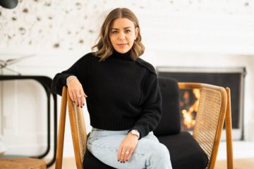 Woman in chair at conference