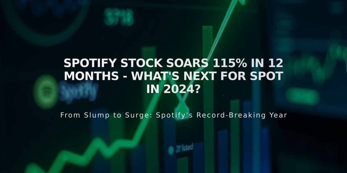 Spotify Stock Soars 115% in 12 Months - What's Next for SPOT in 2024?