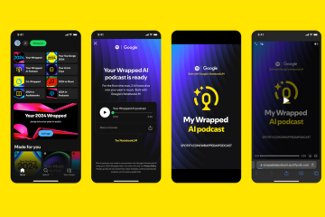 Spotify AI podcast displays on phones