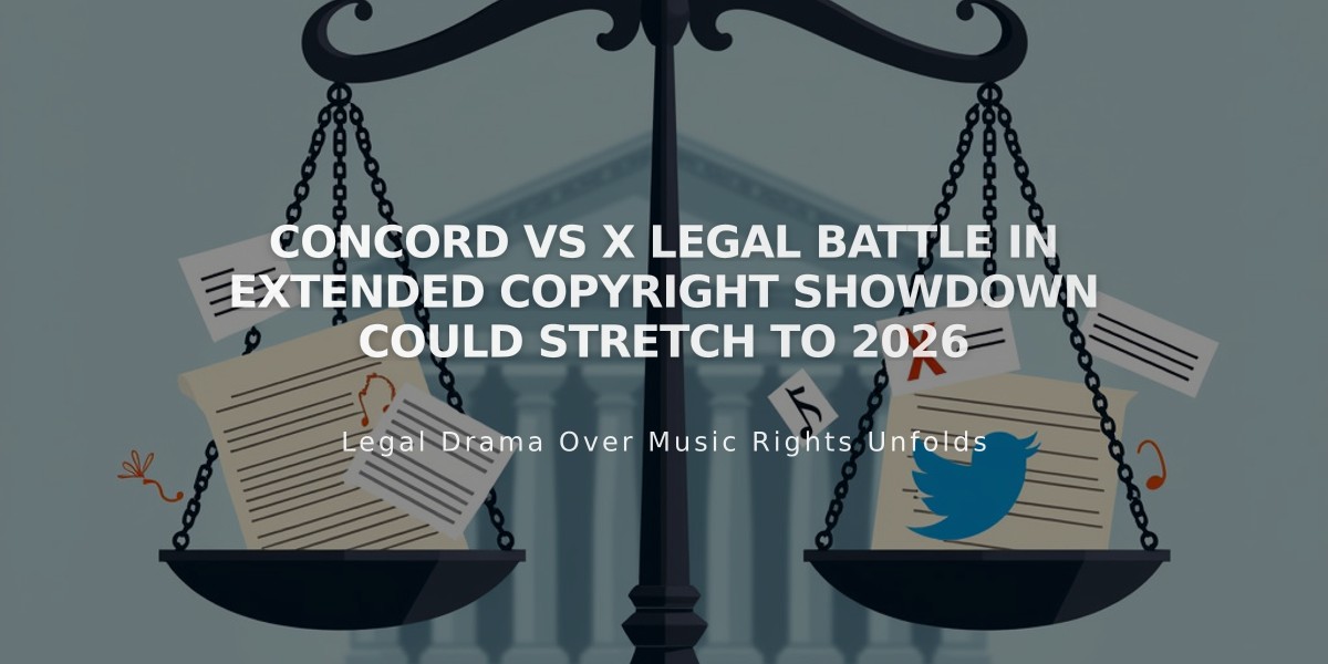 Concord vs X Legal Battle in Extended Copyright Showdown Could Stretch to 2026