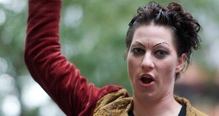 Amanda Palmer singing passionately