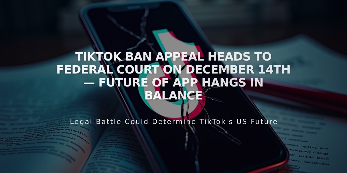 TikTok Ban Appeal Heads to Federal Court on December 14th — Future of App Hangs in Balance