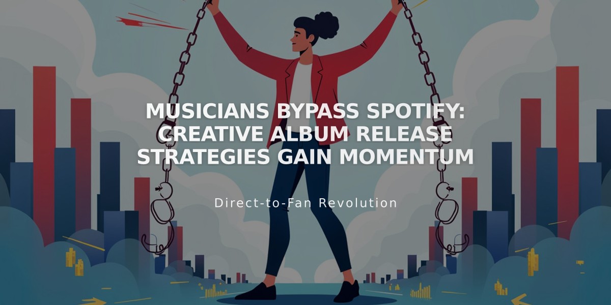 Musicians Bypass Spotify: Creative Album Release Strategies Gain Momentum