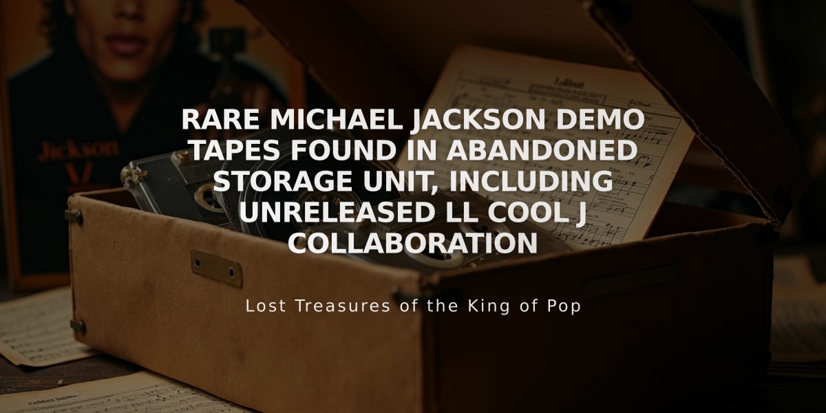 Rare Michael Jackson Demo Tapes Found in Abandoned Storage Unit, Including Unreleased LL Cool J Collaboration