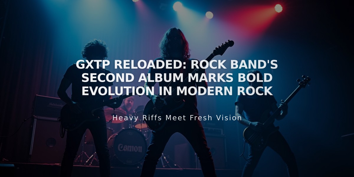 GXTP Reloaded: Rock Band's Second Album Marks Bold Evolution in Modern Rock