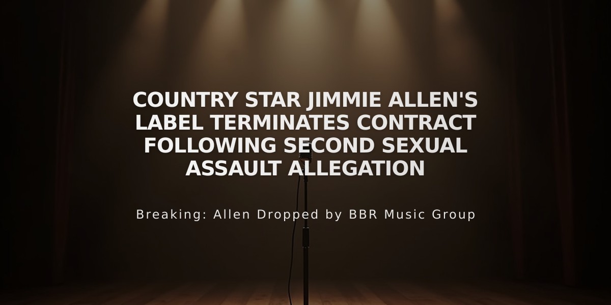 Country Star Jimmie Allen's Label Terminates Contract Following Second Sexual Assault Allegation