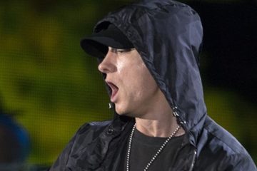 Eminem performing on stage