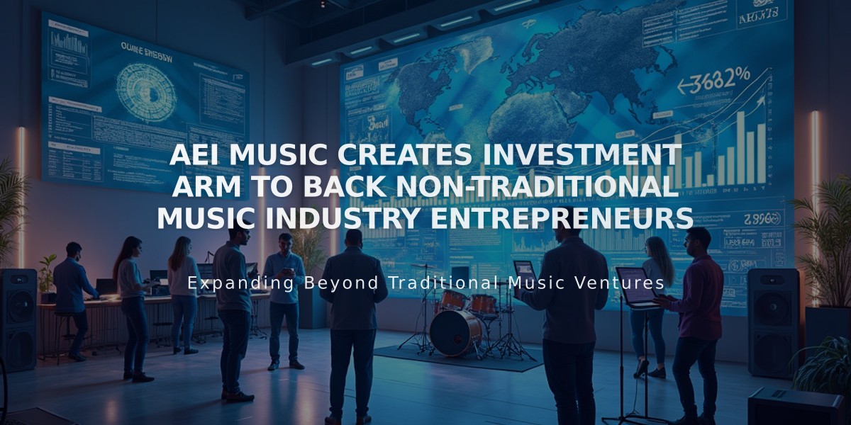 AEI Music Creates Investment Arm to Back Non-Traditional Music Industry Entrepreneurs