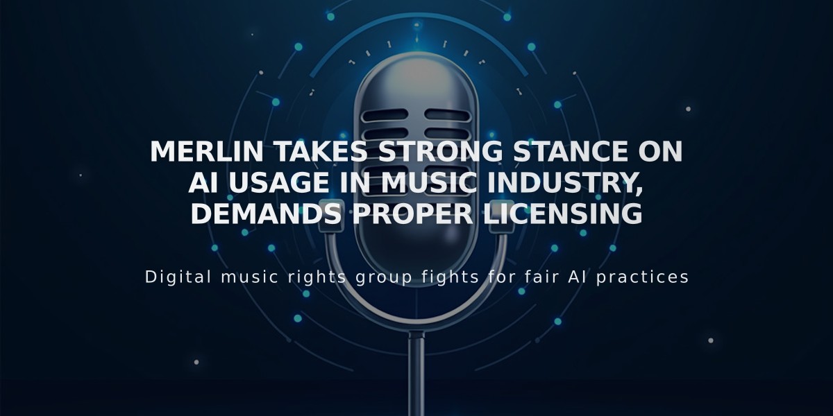 Merlin Takes Strong Stance on AI Usage in Music Industry, Demands Proper Licensing