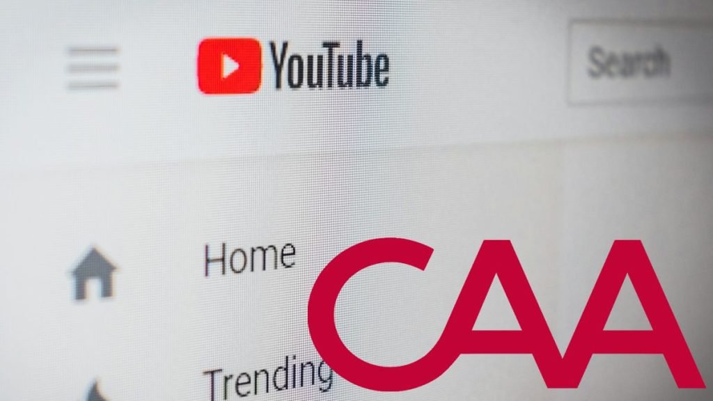 YouTube CAA AI partnership logo