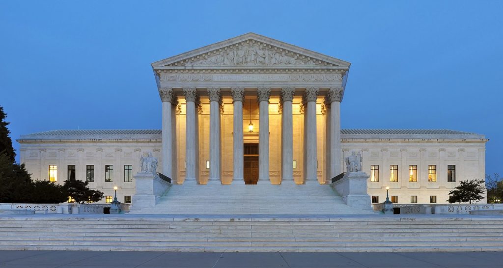 Supreme Court at dusk