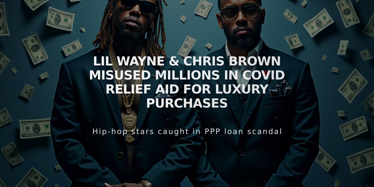 Lil Wayne & Chris Brown Misused Millions in COVID Relief Aid for Luxury Purchases