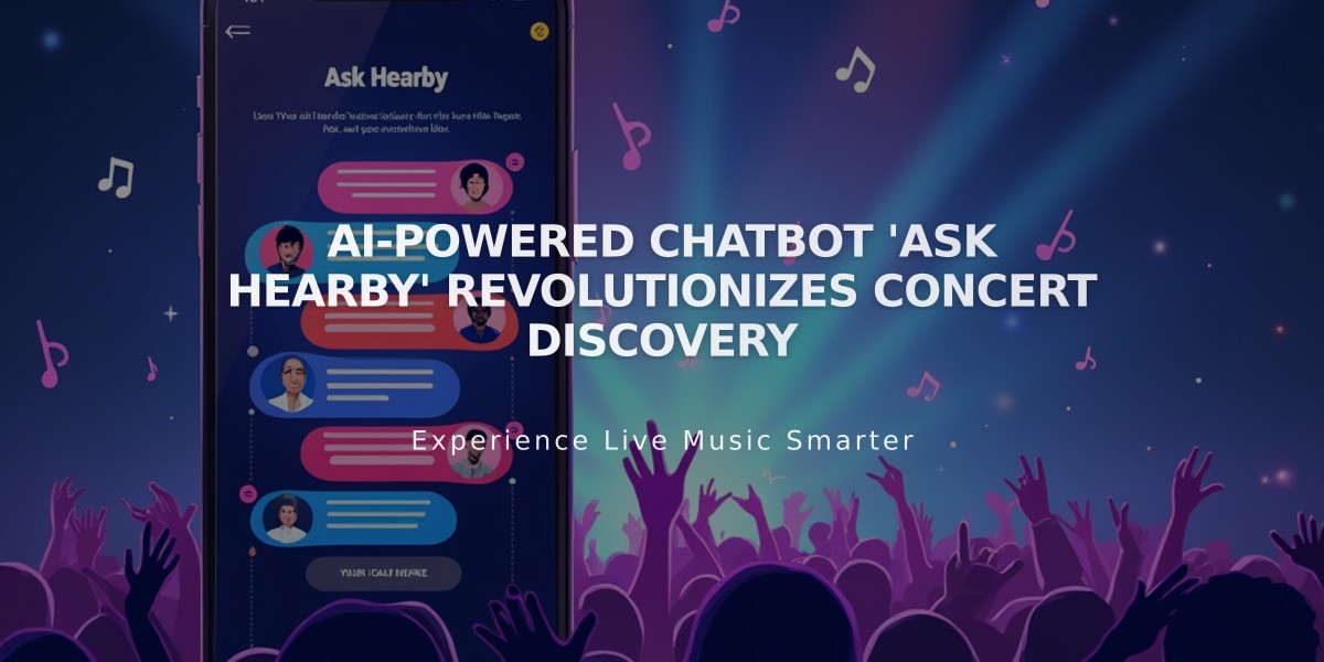 AI-Powered Chatbot 'Ask Hearby' Revolutionizes Concert Discovery