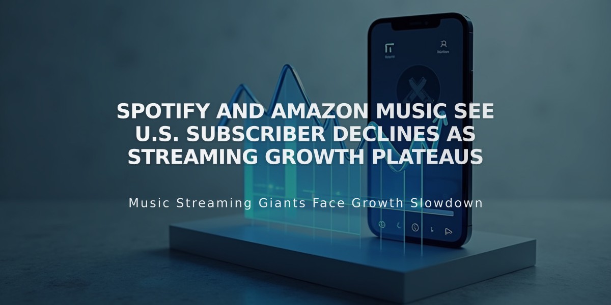 Spotify and Amazon Music See U.S. Subscriber Declines as Streaming Growth Plateaus