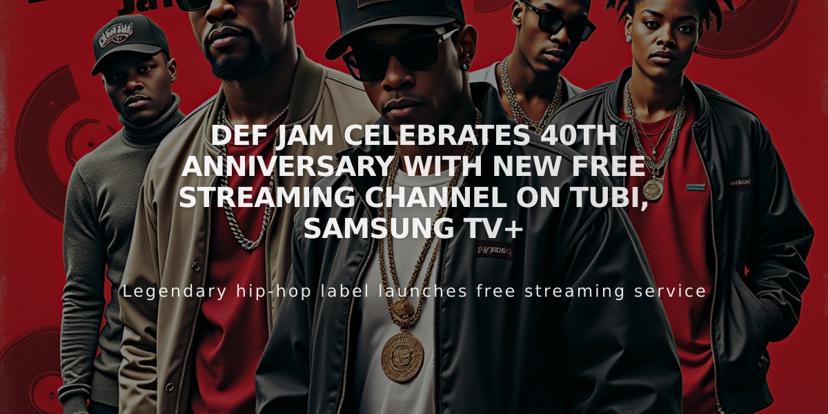 Def Jam Celebrates 40th Anniversary With New Free Streaming Channel on Tubi, Samsung TV+