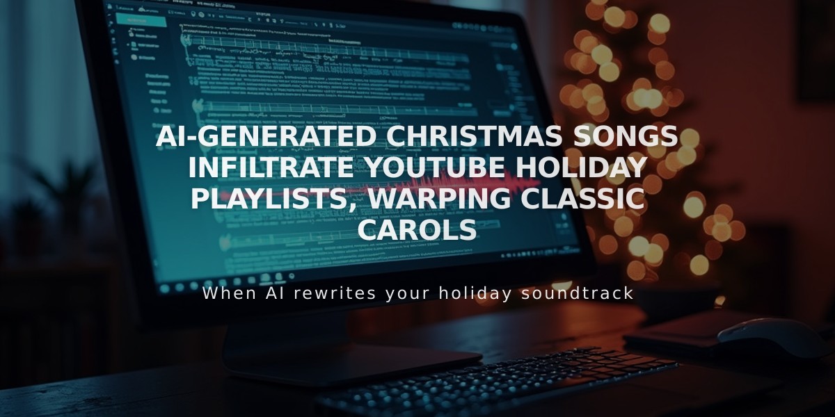 AI-Generated Christmas Songs Infiltrate YouTube Holiday Playlists, Warping Classic Carols