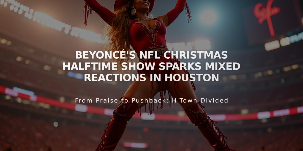 Beyoncé's NFL Christmas Halftime Show Sparks Mixed Reactions in Houston