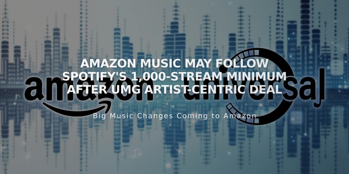 Amazon Music May Follow Spotify's 1,000-Stream Minimum After UMG Artist-Centric Deal