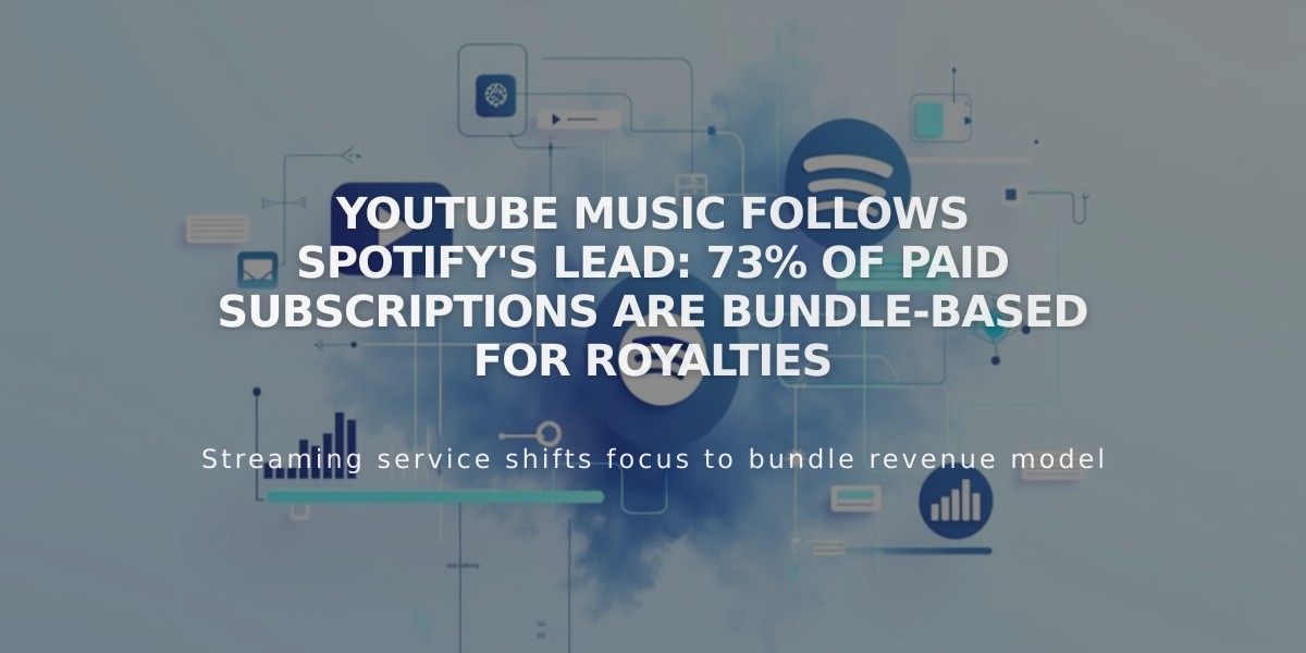 YouTube Music Follows Spotify's Lead: 73% of Paid Subscriptions Are Bundle-Based for Royalties