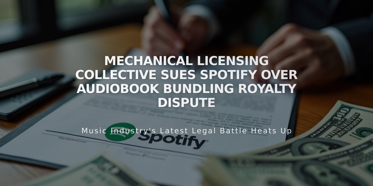 Mechanical Licensing Collective Sues Spotify Over Audiobook Bundling Royalty Dispute