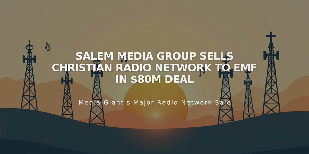 Salem Media Group Sells Christian Radio Network to EMF in $80M Deal