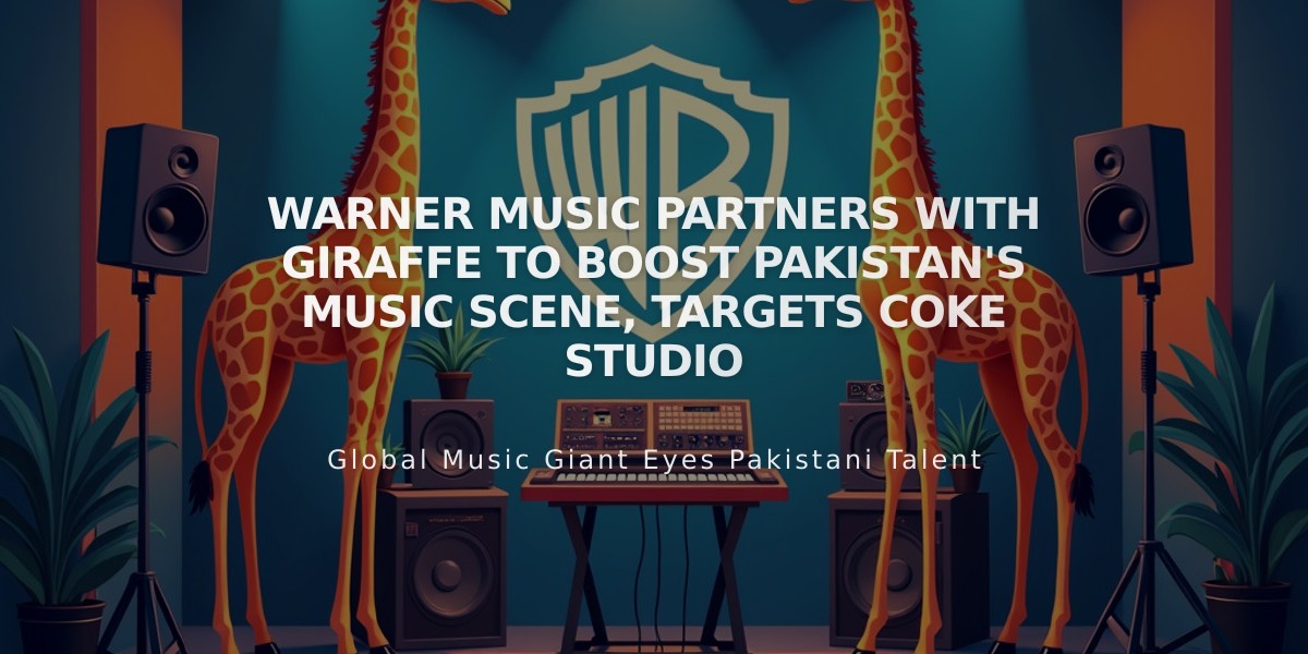 Warner Music Partners With Giraffe to Boost Pakistan's Music Scene, Targets Coke Studio