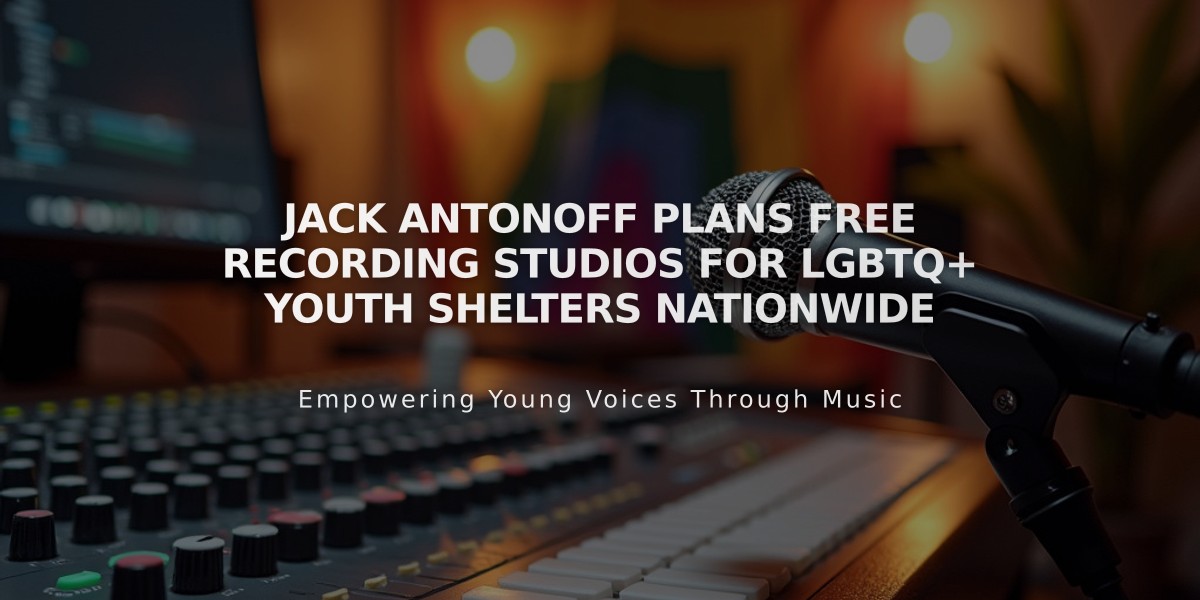 Jack Antonoff Plans Free Recording Studios for LGBTQ+ Youth Shelters Nationwide